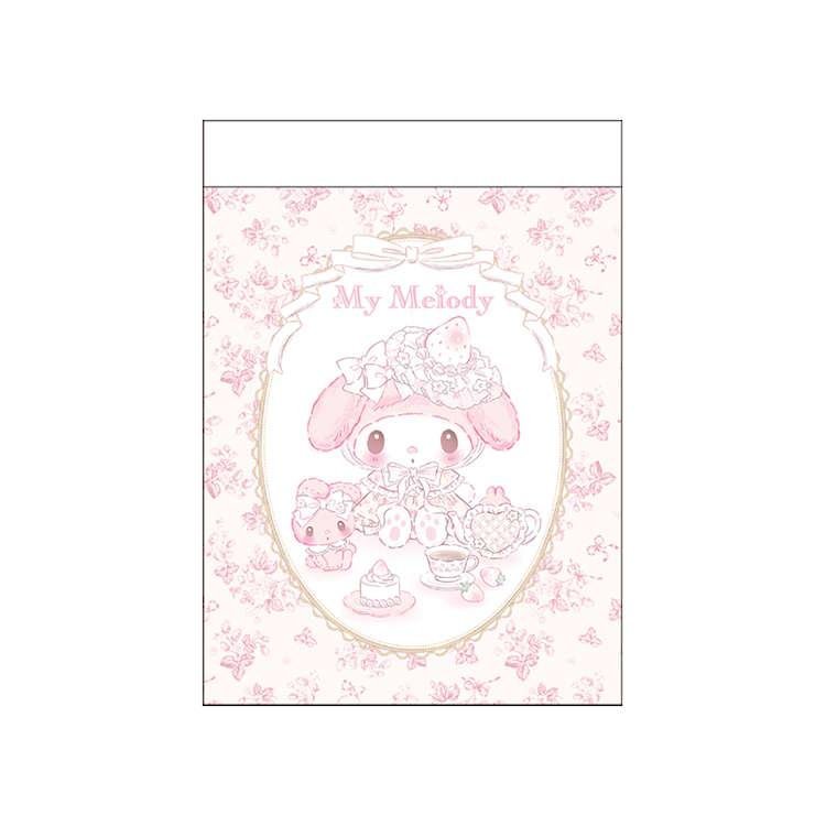"My Melody White Strawberry Tea Time" Mini Memo - Rosey’s Kawaii Shop