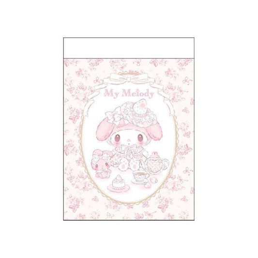 "My Melody White Strawberry Tea Time" Mini Memo - Rosey’s Kawaii Shop
