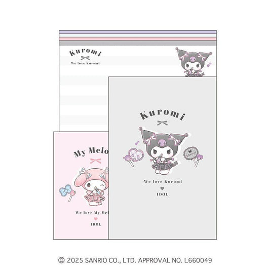 "My Melody x Kuromi IDOL" Letter Set - Rosey’s Kawaii Shop