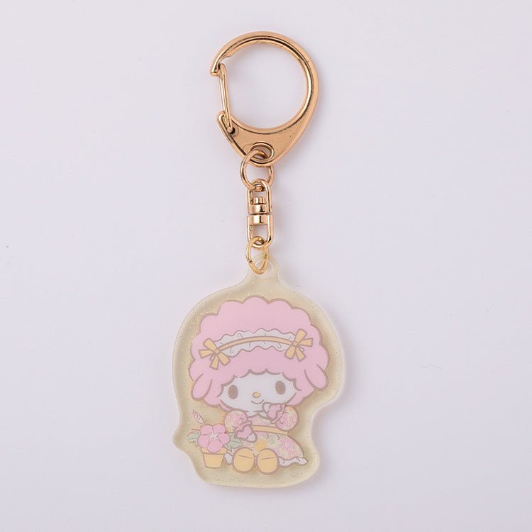 [MY SWEET PIANO] "Sanrio Textile Flower" Acrylic Keychain - Rosey’s Kawaii Shop