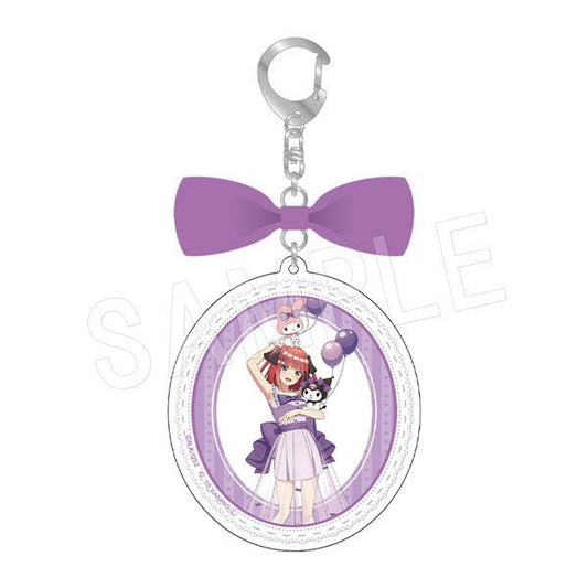 [NINO / PURPLE] "The Quintessential Quintuplets x My Melody & Kuromi Balloon & Ribbon" Acrylic Keychain - Rosey’s Kawaii Shop