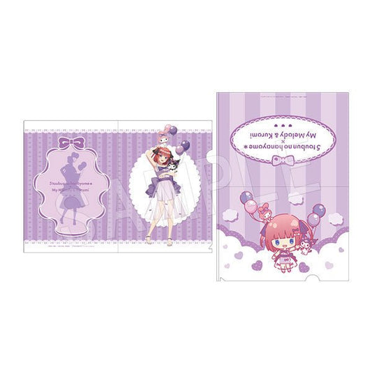 [NINO / PURPLE] "The Quintessential Quintuplets x My Melody & Kuromi Set Balloon & Ribbon" Clear File - Rosey’s Kawaii Shop