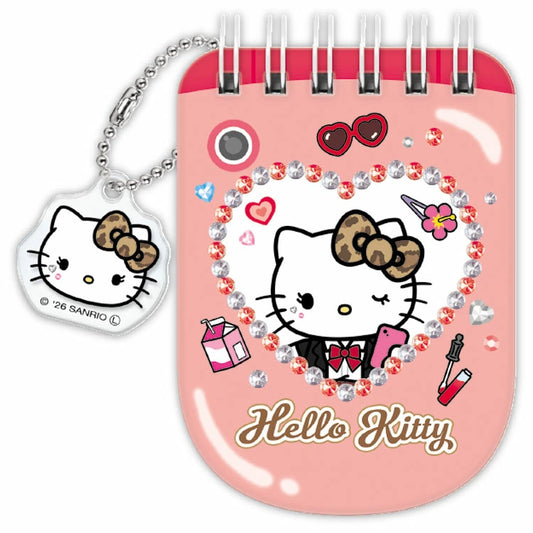 [RED] "Hello Kitty After School Girls" Clear Ring Memo with Charm