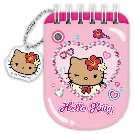 [PINK] "Hello Kitty After School Girls" Clear Ring Memo with Charm