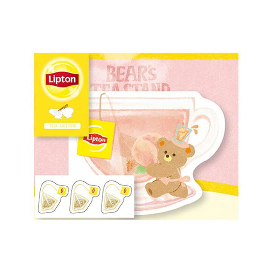 [PEACH] "Lipton Tea: Bear's Tea Stand" Die - Cut Letter Set - Rosey’s Kawaii Shop