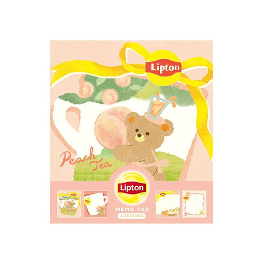 [PEACH] "Lipton Tea: Bear's Tea Stand" Memo Pad - Rosey’s Kawaii Shop