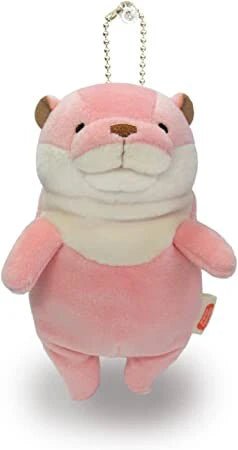 [PEACH PINK OTTER] "Fuwatoro Animal" Plush Keychain - Rosey’s Kawaii Shop