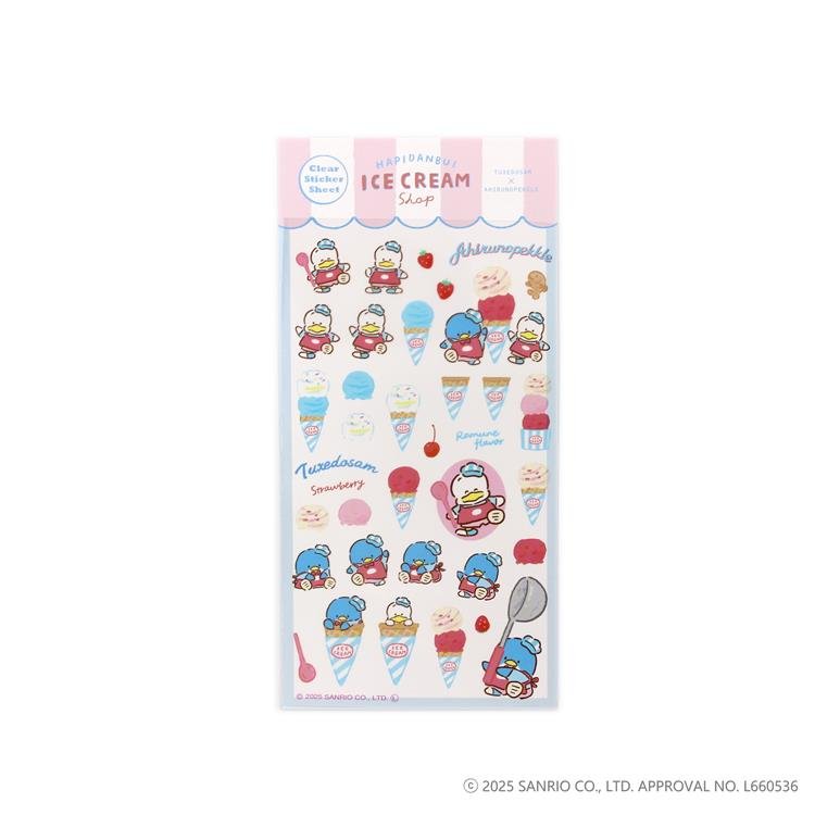 [PEKKLE & TUXEDOSAM] "Hapidanbui Ice Cream Shop" Sticker Sheet - Rosey’s Kawaii Shop