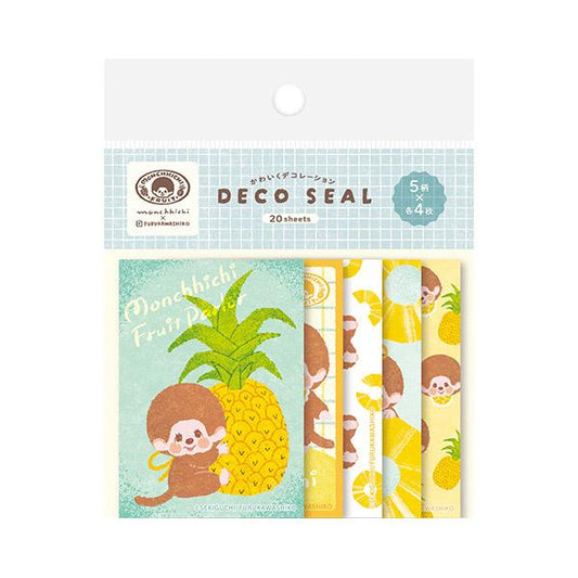 [PINEAPPLE] "Monchhichi Fruit Parlor" Deco Seal - Rosey’s Kawaii Shop