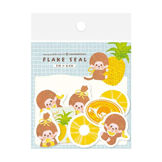 [PINEAPPLE] "Monchhichi Fruit Parlor" Sticker Flakes - Rosey’s Kawaii Shop