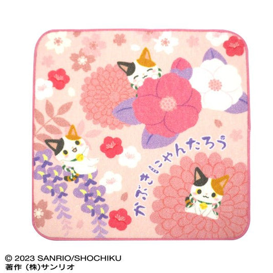 [PINK / FLOWER] "Kabukinyantaro" Mini Towel - Rosey’s Kawaii Shop