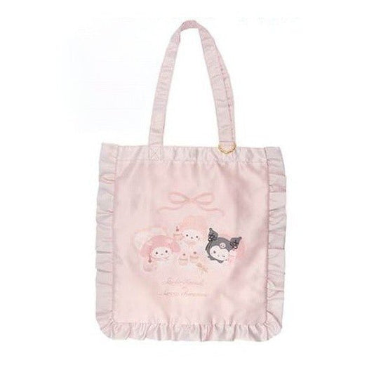 [PINK] LIMITED "Studio Haneul x Sanrio" Frill Tote Bag - Rosey’s Kawaii Shop