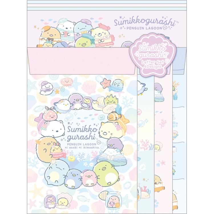 [PINK] "Sumikko Gurashi Penguin Lagoon" Letter Set - Rosey’s Kawaii Shop