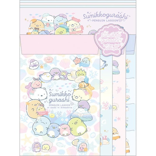 [PINK] "Sumikko Gurashi Penguin Lagoon" Letter Set - Rosey’s Kawaii Shop