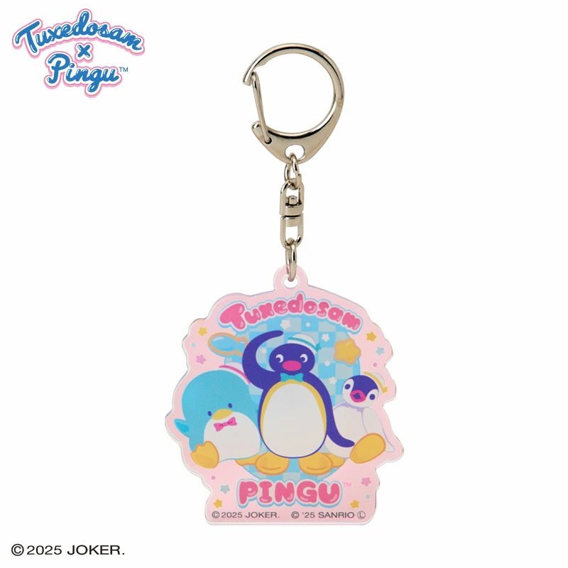 [PINK] "Tuxedo Sam x Pingu" Acrylic Keychain - Rosey’s Kawaii Shop