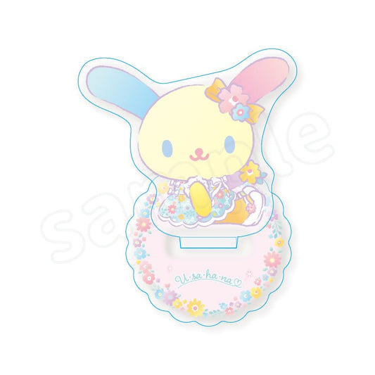 [PINK] "Usahana Fluffy Floral" Acrylic Stand - Rosey’s Kawaii Shop
