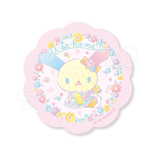 [PINK] "Usahana Fluffy Floral" Sticker - Rosey’s Kawaii Shop