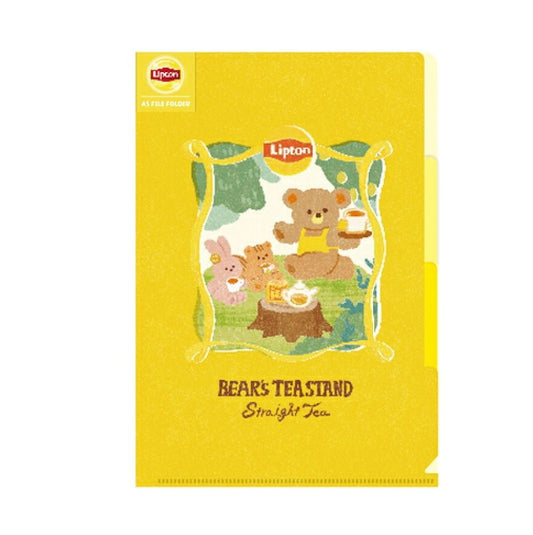 [PLAIN] "Lipton Tea: Bear's Tea Stand" A5 File Folder - Rosey’s Kawaii Shop