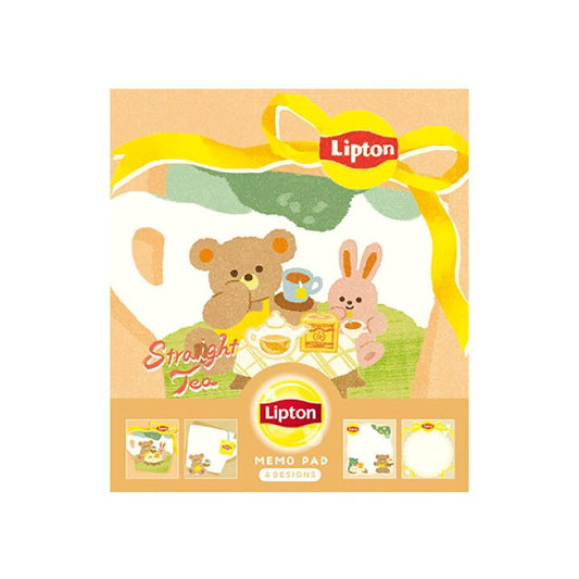 [PLAIN] "Lipton Tea: Bear's Tea Stand" Memo Pad - Rosey’s Kawaii Shop