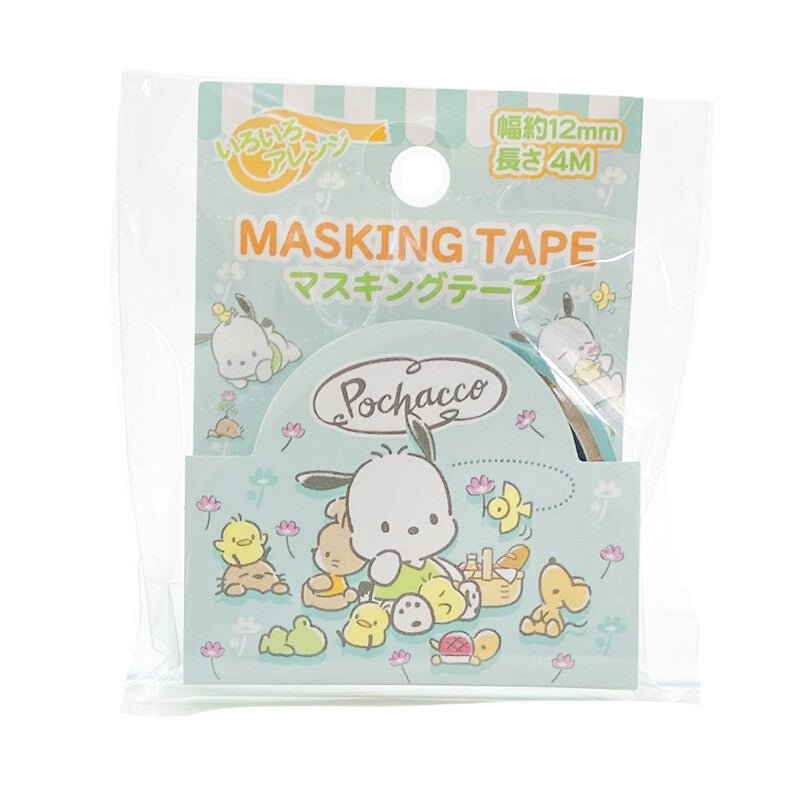 [POCHACCO / FRIENDS PICNIC] "Sanrio Characters" Masking Tape - Rosey’s Kawaii Shop