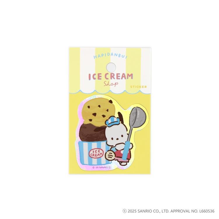 [POCHACCO] "Hapidanbui Ice Cream Shop" Die Cut Sticker - Rosey’s Kawaii Shop