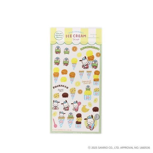 [POCHACCO & KEROPPI] "Hapidanbui Ice Cream Shop" Sticker Sheet - Rosey’s Kawaii Shop