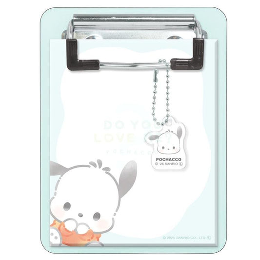 [POCHACCO] "Sanrio DO YOU LOVE ME?" Mini Clipboard Memo & Charm - Rosey’s Kawaii Shop