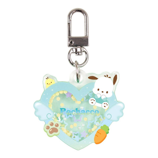 [POCHACCO] "Sanrio Glitter Heart Shaker" Keychain - Rosey’s Kawaii Shop