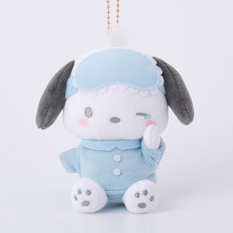 [POCHACCO] "Sanrio Pajama Party Munyugurumi" Plush Keychain - Rosey’s Kawaii Shop