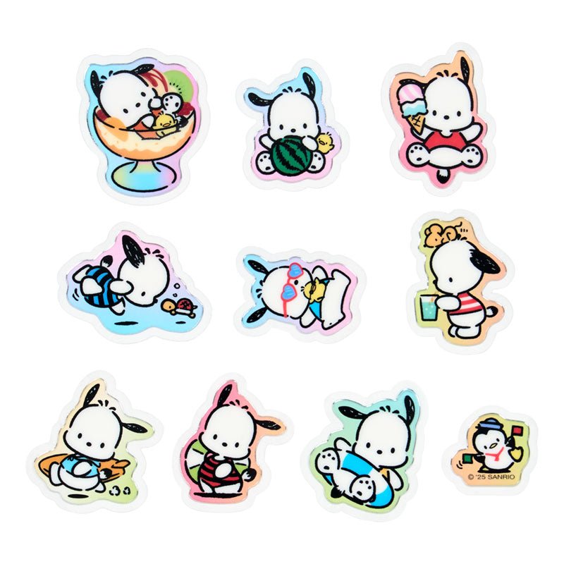 [POCHACCO] "Sanrio Summer" Sticker Flakes - Rosey’s Kawaii Shop