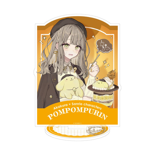 [POMPOMPURIN] "Akakura x Sanrio: Cafe & Parfait" Acrylic Stand - Rosey’s Kawaii Shop