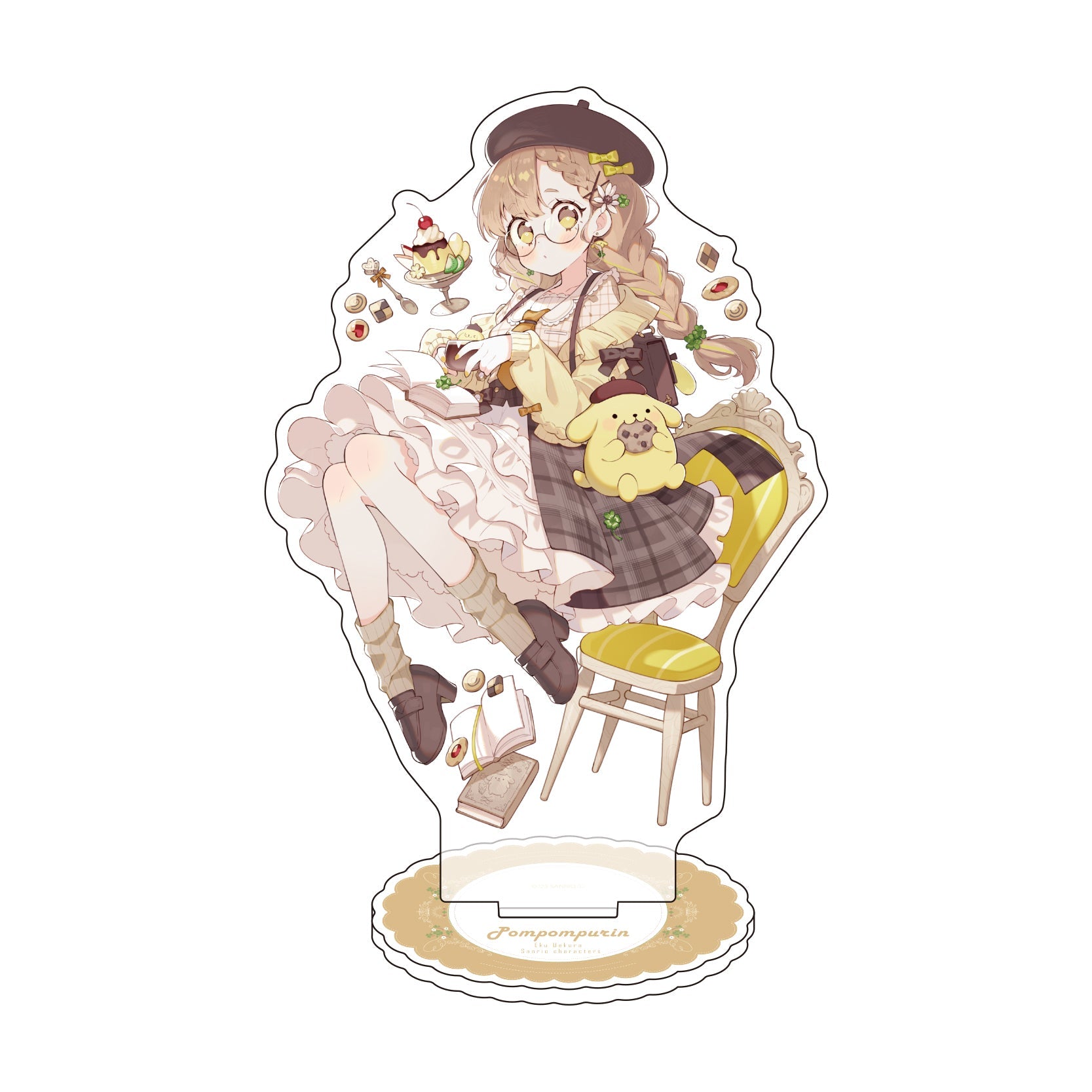 [POMPOMPURIN] "Eku Uekura x Sanrio" Acrylic Stand - Rosey’s Kawaii Shop
