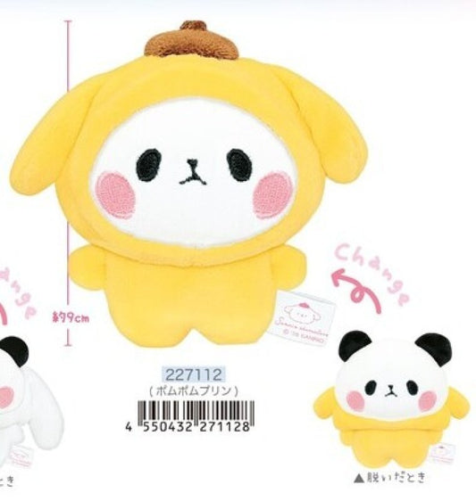 [POMPOMPURIN] "Sanrio x Mochipanda Kigurumi" Plush Keychain - Rosey’s Kawaii Shop
