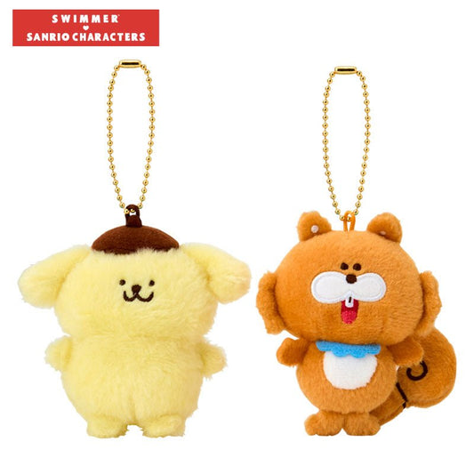 [POMPOMPURIN] "SWIMMER x Sanrio 2nd Edition" Plush Keychain Set - Rosey’s Kawaii Shop