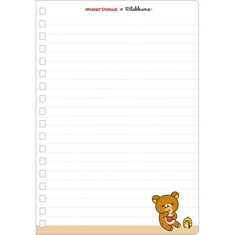 [RED] "Rilakkuma x Mister Donut" B6 Notebook - Rosey’s Kawaii Shop