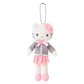 [REGULAR SCHOOL GIRL / HELLO KITTY] Sanrio Closet Collection" Plush Keychain - Rosey’s Kawaii Shop