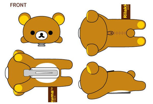 [RILAKKUMA] "Rilakkuma Basic" Lying Down Plush Clip - Rosey’s Kawaii Shop