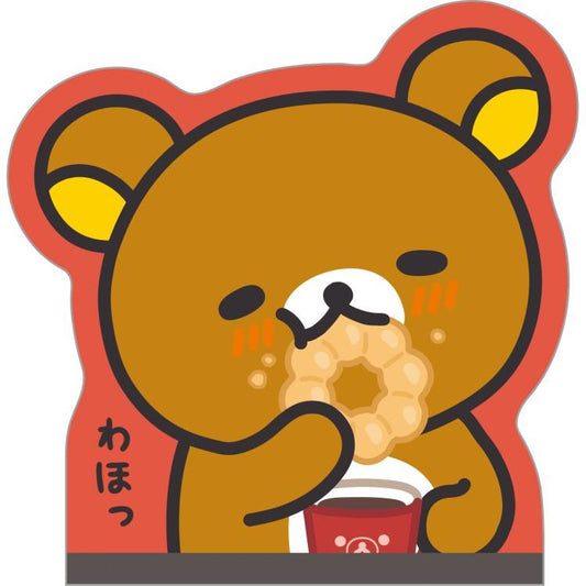 [RILAKKUMA] "Rilakkuma x Mister Donut" Die Cut Memo Pad - Rosey’s Kawaii Shop