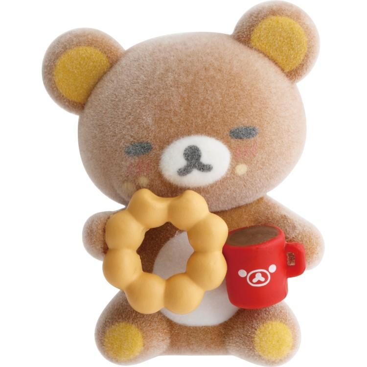 [RILAKKUMA] "Rilakkuma x Mister Donut" Flocked Figure - Rosey’s Kawaii Shop