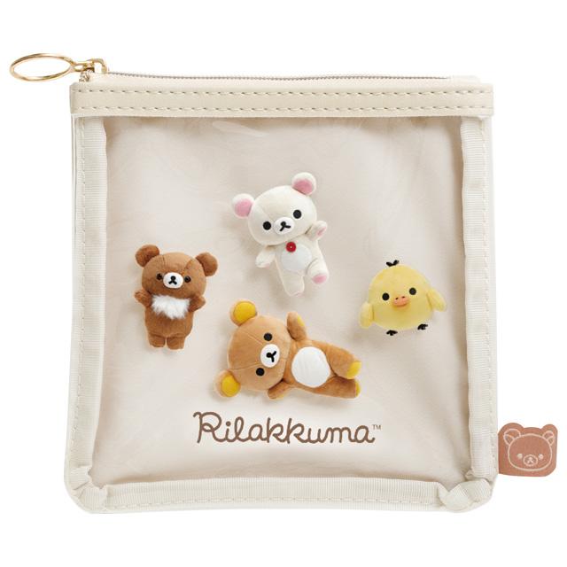 [RILAKKUMA] "San - x Characters Nui Plush" Flat Pouch - Rosey’s Kawaii Shop