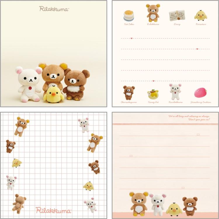[RILAKKUMA] "San - x Characters Nui Plush" Square Memo - Rosey’s Kawaii Shop