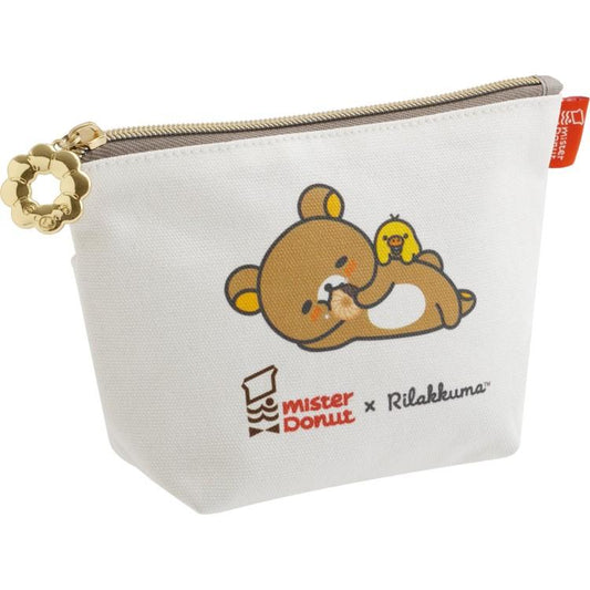 "Rilakkuma x Mister Donut" Trapezoid Pouch - Rosey’s Kawaii Shop