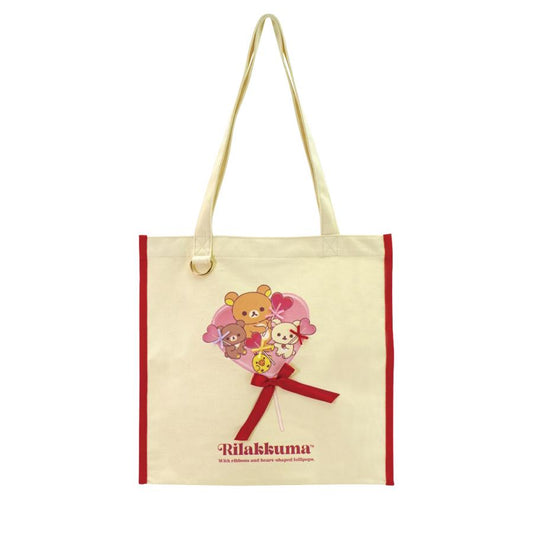 LIMITED "Rilakkuma Store Heart Lollipop Candy" Tote Bag