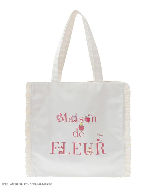 "Sanrio x Maison de FLEUR Ichigo Shinbun" Frill Tote Bag