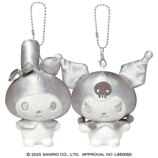 [MY MELODY KUROMI] "Sanrio Silver Nikonui" Plush Keychain