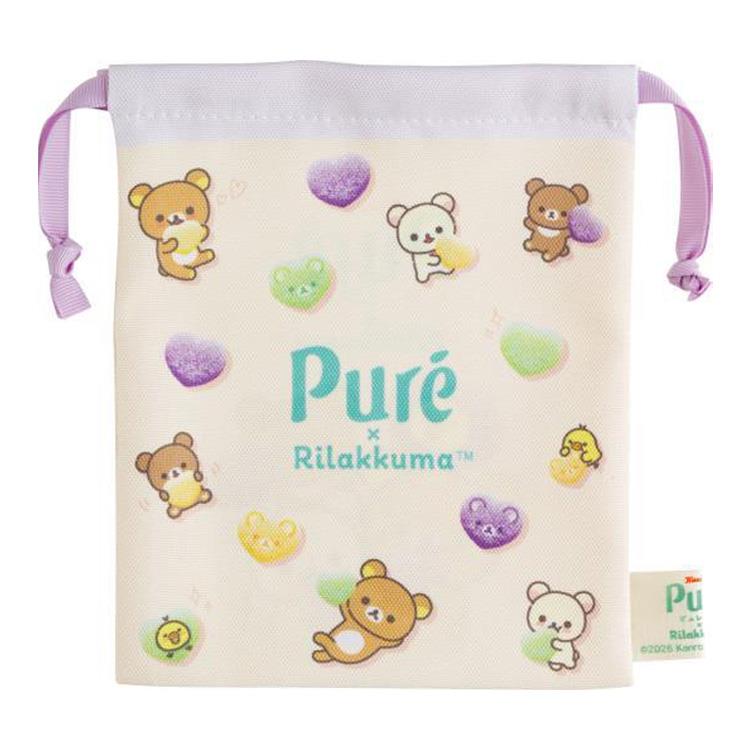[HEARTS] "Pure Gummy x Rilakkuma" Drawstring Bag