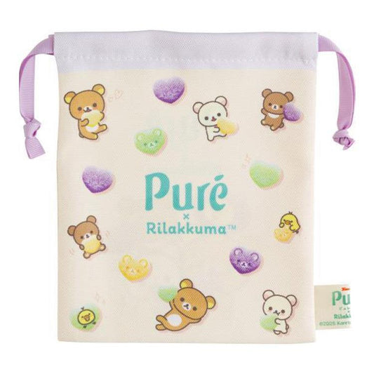 [HEARTS] "Pure Gummy x Rilakkuma" Drawstring Bag