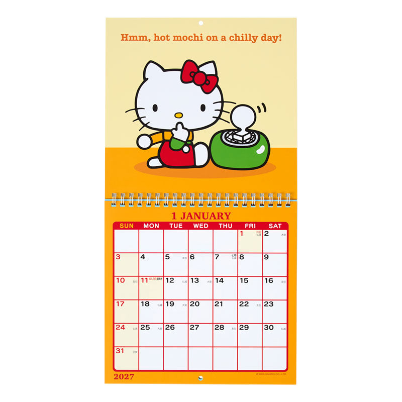 [HELLO KITTY] "Sanrio" 2027 Wall Calendar