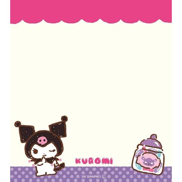 [KUROMI] "Sanrio Oyatsu Snack Party" Memo Pad