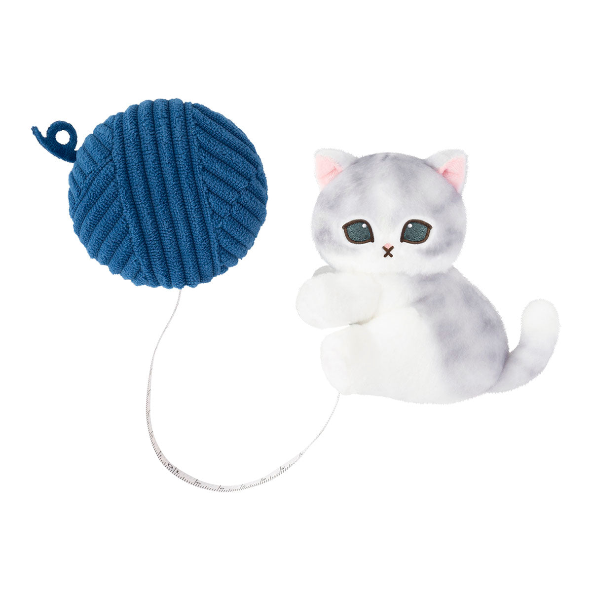 [BLUE] "Mofusand Yarn" Measuring Tape with Plush